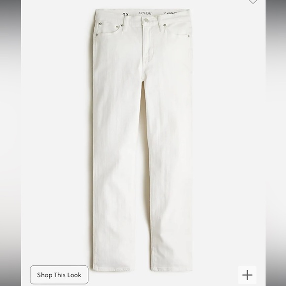 NWT‎ J.Crew 9” Vintage Slim Straight Jean in White Wash Size 25 - Picture 6 of 8